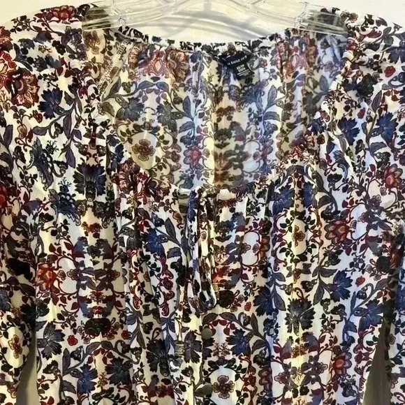 American Eagle Women's Paisley Long Sleeves Boho Romper Jumpsuit Size XS - Picture 8 of 8